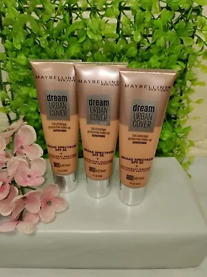  Maybelline Dream Urban Cover Full Coverage Foundation  130 Buff Beige Lot Of 3 • $11.86