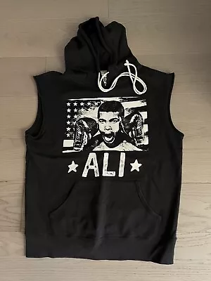 Roots Of Fight Muhammad Ali Sleeveless Muscle Hoodie - Deadstock - Size Large • $92