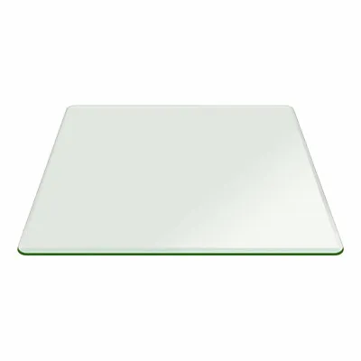 Fab Glass And Mirror Square Clear Glass Table Top With 1  Beveled Edge Tempered • $80.65