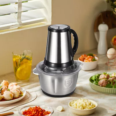 2L Stainless Steel Electric Meat Grinder Blender Mincer Food Chopper Processor • £14.99