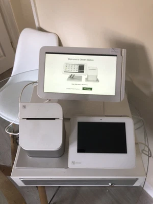 £150 • Buy Clover Station 1.0 POS System White Till With Cash Drawer & Receipt Printer