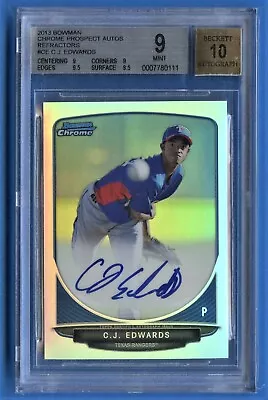 2013 Bowman Chrome C.J. Edwards Prospect Auto Refractor/500 #BCP-CE BGS 9 • $19.99