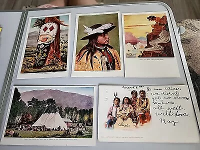 Vintage C1906 Montana Indians Postcards Lot Of 5 Ute Umatilla Flathead Res D2 • $7.99