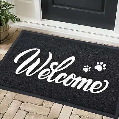 Door Mat Welcome Outdoor/Indoor Heavy Duty Non Slip Doormat Front Door Pet Paw • $14.40