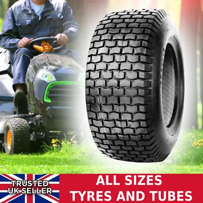 £64.99 • Buy All Sizes Turf Tyres + Tubes For Lawn Mower, Golf Buggy, Ride On Mower, Tractor 