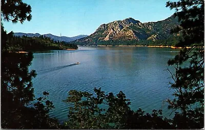 Shasta Lake California Ca Boat Lake Mountain View Scenic Pine Forest Postcard • $2.75
