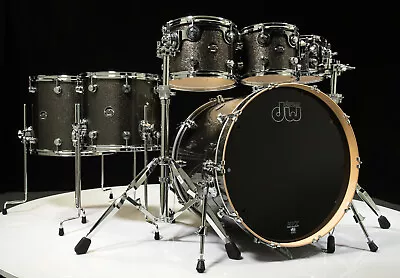 DW Performance Series 6pc Shell Pack Pewter Sparkle 8/10/12/14/16/22 • $3815