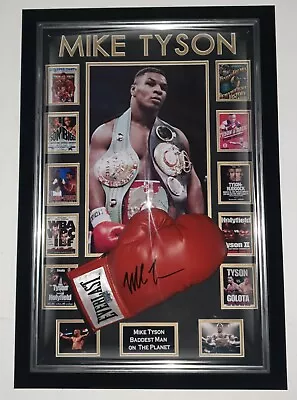 *** Framed MIke Tyson SIGNED Boxing GLOVE Autographed Display ***  Beckett • £495