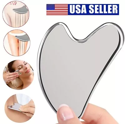 Gua Sha Massage Tool Stainless Steel For Facial Body Scraping Therapy New USA • $7.61