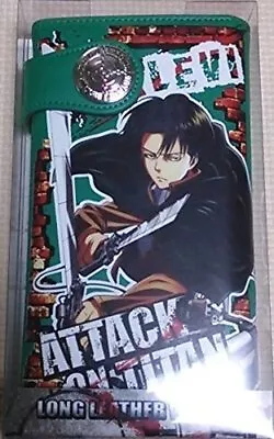 Attack On Titan?Long Leather Wallet Levi Prize Anime Green Japan • £54.35
