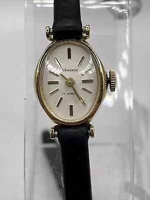 Vintage Vantage Women's Mechanical Watch 17 Jewels Gold Case- Working • $15.73