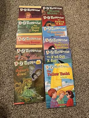 A TO Z MYSTERIES Series By Ron Roy Book Scholastic Paperbacks - LOT OF 12 • $10.99
