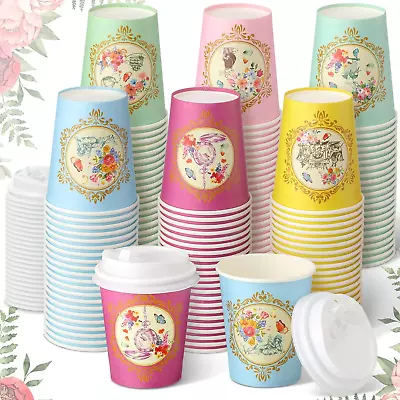 36 Pack 9 Oz Spring Floral Paper Cups Vintage Tea Party Cup Disposable Coffee Cu • $23.11