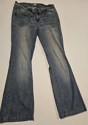 H2j Jeans Women's 7/8 Blue Medium Wash Flare Jeans • $14.99
