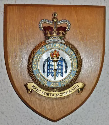 Royal Air Force School Of Recruit Training Plaque Crest Shield RAF • £30