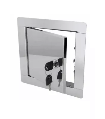 Stainless Steel Access Panel With Lock Key Inspection Door Revision Metal Hatch • £21.99