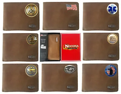 Nocona Soft Brown Leather Signature Bi-fold Wallet – Customizable  • $38.99