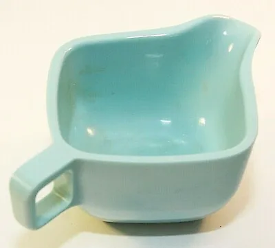 Mid Century Cream Pitcher Brookpark Arrowhead Melmac Turquoise Aqua 5 Oz VTG • $9.49