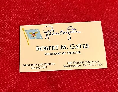 BUSH OBAMA Defense Secretary Robert Gates Signed Pentagon Business Office Card • $22