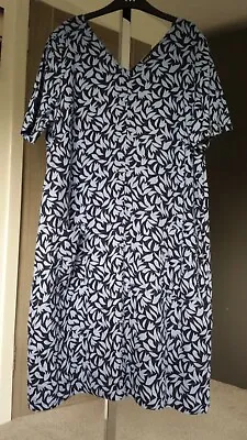 M&S Marks & Spencer Dress Holiday Casual Wear Navy Blue • £4.99