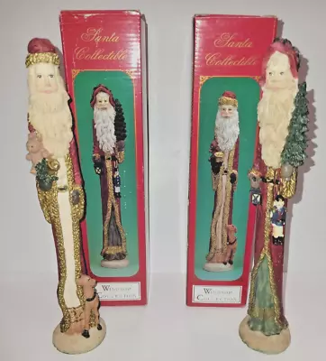 2 Windsor Collection Pencil Santa Figurines Christmas In Original Boxes Vintage • $14.99
