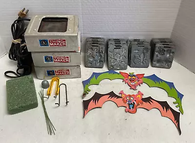 1964 Mattel Thingmaker 3 WORKING MoldMakers 26 Molds W/Creepy Crawler/Fun Flower • $99.99