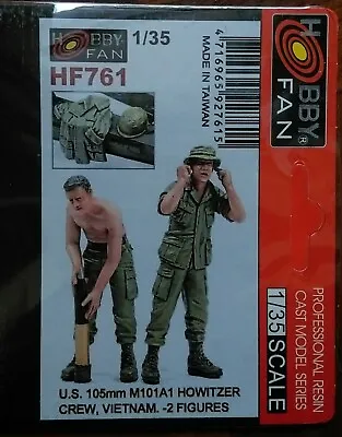 Hobby Fan 1/35 U.S M101A1 Howitzer Crew In VIETNAM 2 Resin Figures • $65.82