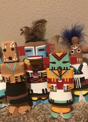 A Lot Of 4 Mid-20th Century Route 66 Kachinas • $45