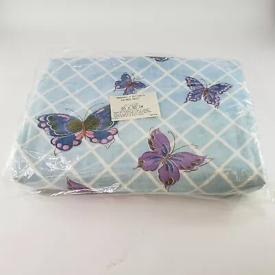 VTG Sundance Butterfly Cottage Quilt Blanket 80 X90  Polyester Butterflies USA • $31.48