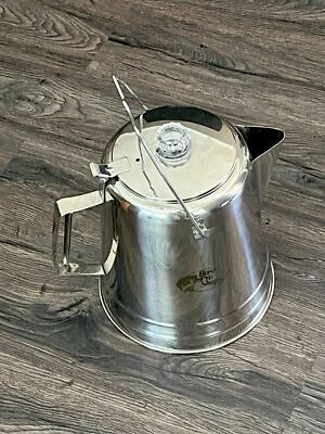 $44.99 • Buy Vintage Bass Pro GSI Outdoors 14-Cup Percolator Coffee Pot - Glacier Stainless