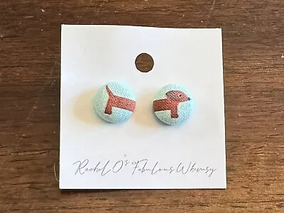 Rachel O’s Dachshund Button Earrings NEW Dog Mom Weiner Dog Wiener Dog • $8.50