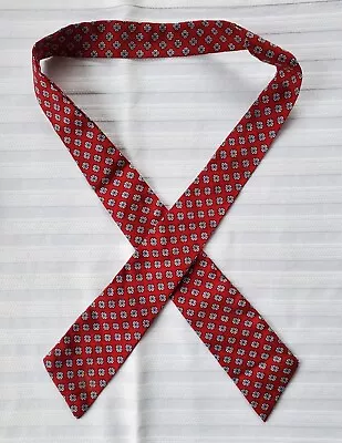 Vintage Red Silk Bow Tie Medallions • $19.95