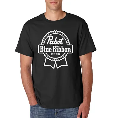 PABST BLUE RIBBON T-Shirt Milwakee Beer Logo College Frat Drinks Party S-6XL Tee • $14.95
