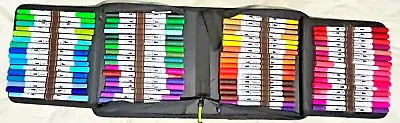 100 OHUHU MARKERS Dual Tips - Brush + Fineliner (Like New) Art Colouring • $39.95