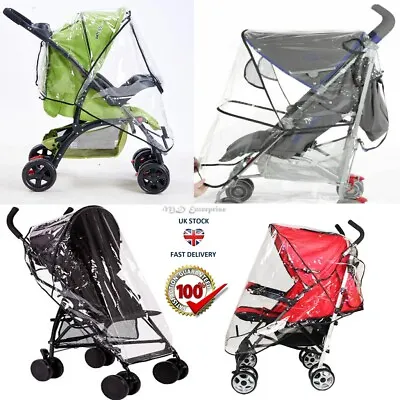 Stroller Rain Cover Universal Buggy Rain Cover For Baby Pushchair Pram Clear UK • £6.99