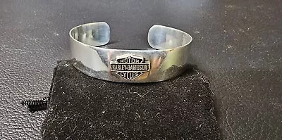 Vintage Harley Davidson Sterling Silver 925 Cuff Bracelet  • $100