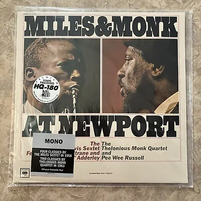 MILES DAVIS/THELONIOUS MONK At Newport LP 2013 Reissue 180 Gram Mono NEW SEALED • $32