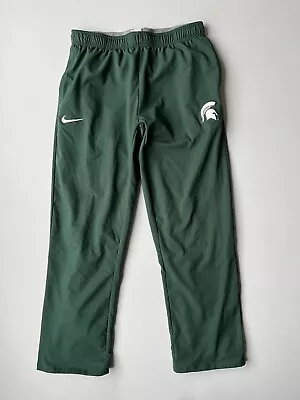 Nike Michigan State Spartans MSU Mens Size M Dri-Fit Athletic Pants Lined Green • $29.95