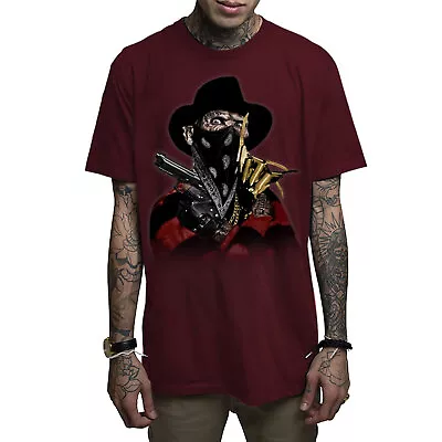 Mafioso Men's Elm St. Short Sleeve T Shirt Maroon Clothing Apparel Tattoo Sku... • $26.24