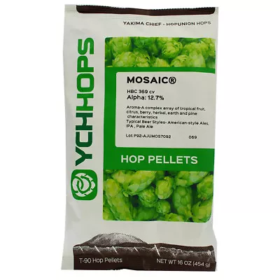 US Mosaic Hop Pellets 1 Oz For Home Brew Beer Making • $8.34