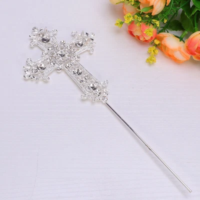 £5.03 • Buy  Metal Cake Picks Toppers Cupcake Toothpick Cross Religious Baby Ingredients