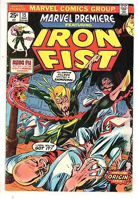 Marvel Premiere #15 (1974) - Grade 3.5 - Origin & 1st Appearance Of Iron Fist! • $120