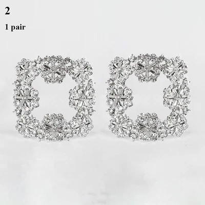 £4.69 • Buy Crystal Shoe Clips Shoe Buckle Shiny Decorative Clips Charms Jewelry