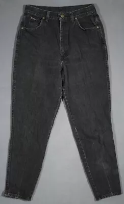 WE03458 VINTAGE 1980s *CHIC* MADE IN U.S.A. SKINNY WOMENS JEANS Sz16 TALL BLACK • $20