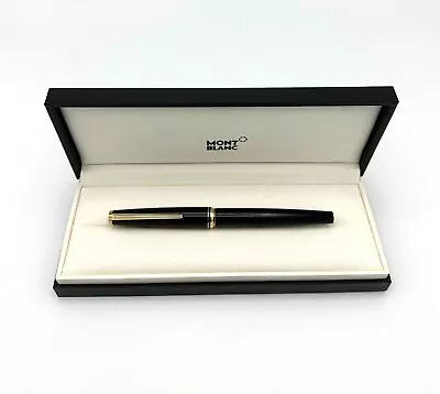 Montblanc Vintage No. 320 Fountain Pen Black Resin Gold Trim Nib 14k • $165