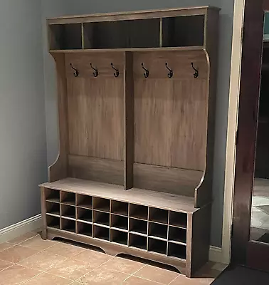 Entryway Bench With Storage Shoe Cabinet Mudroom Cubbie For 24 Pairs Hall Tree • $399.97