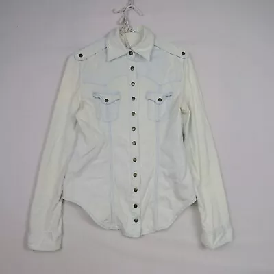 Sass & Bide Womens Buttons Up Shirt 10(AU) Or Small White Collared Long Sleeve • $14.99