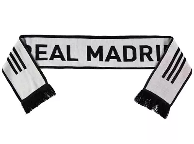 Real Madrid Authentic Adidas Scarf Black & White Unisex Adult One Size New NIP • $13.90