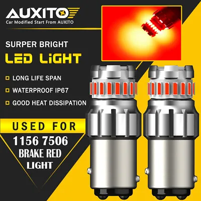 $13.99 • Buy 2x AUXITO 1157 LED Flash Red Bright Brake Tail Stop Light Parking Bulbs 2F EOA