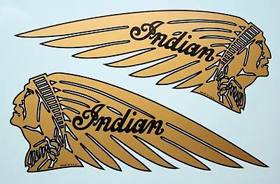 INDIAN Motorcycle TANK DECALS 1930's  Water Slide CHIEF FOUR SCOUT - USA MADE • $65.76